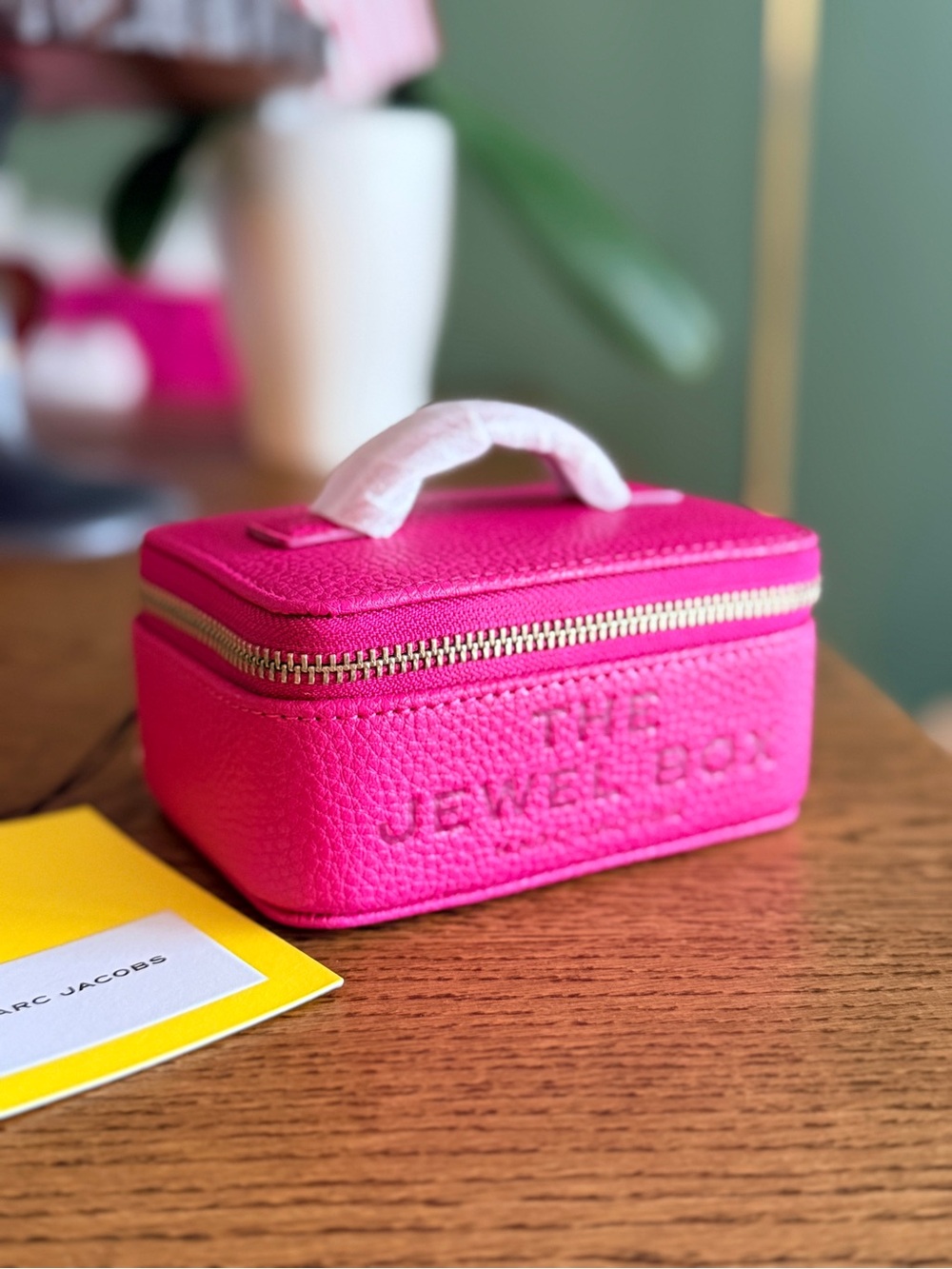 NWT! NEW! Marc Jacobs Signature'The Jewelry Box' Travel Case -Hot Pink Raspberry